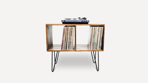 BUIO - Mid Century Modern Record Console on hairpin legs